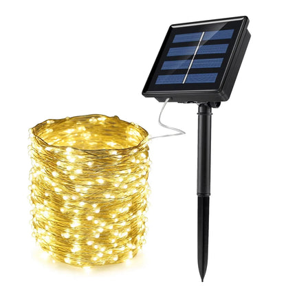 Solar LED Light Outdoor Waterproof Fairy Lights String Christmas Halloween Decoration Festoon Garden Led Lamp Party Supplies