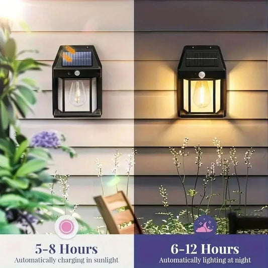 1/2/4/8 Solar Wall Lights IP44 Motion Sensor LED Lantern Wall Mounted Suitable for Outdoor Lighting on Courtyard Porch Decks