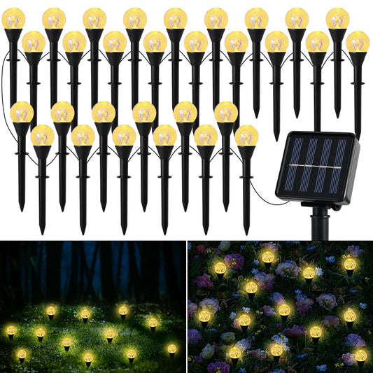 Solar Led Bubble Ball Lawn Lights Outdoor Landscape Colored Yard Lamp Decoration for Patio Powered Pathway Driveway Lamps Garden