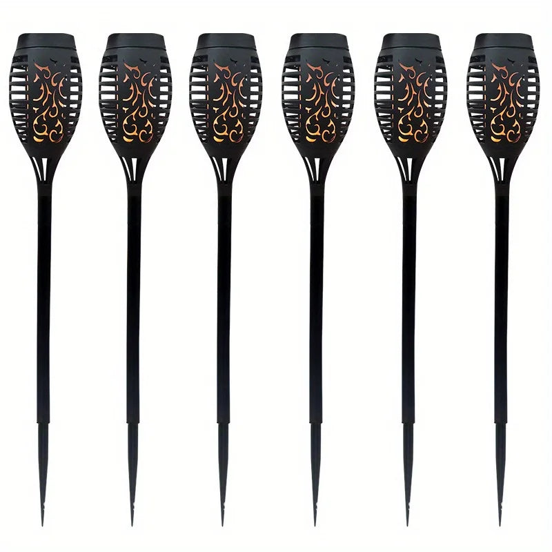 12LED Solar Flame Torch Light Flickering Light Waterproof Garden Decoration Outdoor Lawn Path Yard Patio Floor Lamp