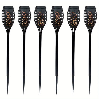 12LED Solar Flame Torch Light Flickering Light Waterproof Garden Decoration Outdoor Lawn Path Yard Patio Floor Lamp