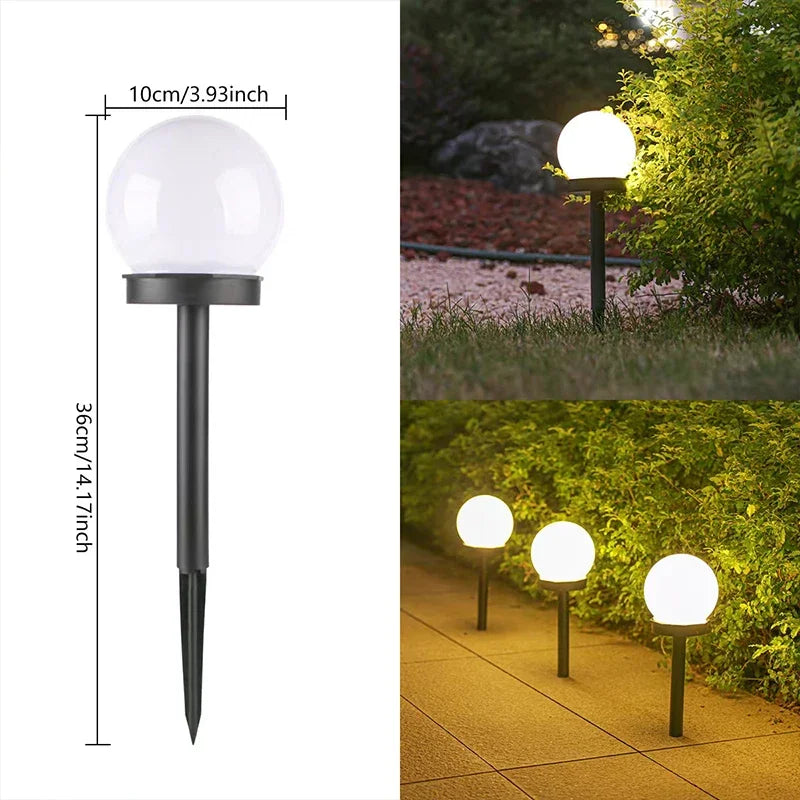 Solar Lights for Outdoor Sphere, Pack of 6 LED Garden Light, Waterproof Lamp, for Patio, Walkways, Yard, Garden Decoration