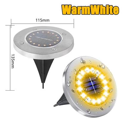 Solar Ground Lights 4/2/1Pack Outdoor Waterproof，8/20LED In-Ground Landscape Lighting for Garden Pathway Yard Driveway Decor
