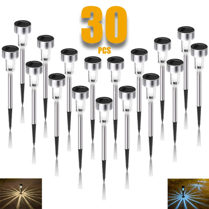 Solar Garden Light Outdoor Solar Powered Lamp Waterproof Landscape Lantern Lighting for Pathway Patio Decorative LED 10/20/30Pcs