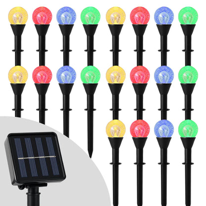 Solar Lights Outdoor Crystal ball Underground Lamp 8 Modes Spotlight Buried Solar Light for Home Garden Lawn Yard Decoration