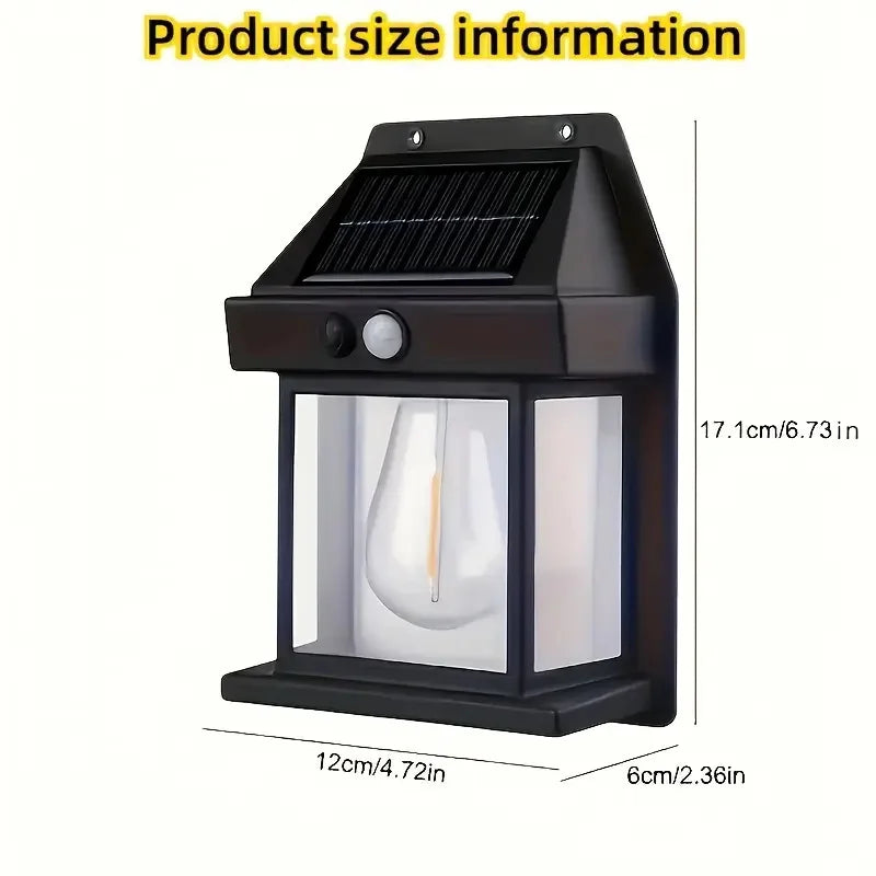 Powerful Outdoor Solar Lamp Garden Solar Powered light with Motion Sensor Waterproof Led Lighting External Decoration Warm White
