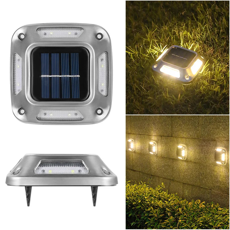 Solar Ground Light Solar Light Waterproof Warm Light Solar Garden Lamp Outdoor Courtyards Driveway Marker Light