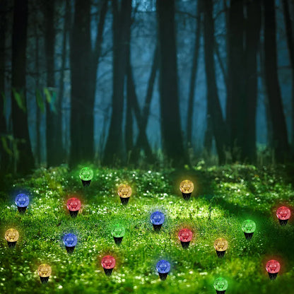 Solar Lights Outdoor Crystal ball Underground Lamp 8 Modes Spotlight Buried Solar Light for Home Garden Lawn Yard Decoration