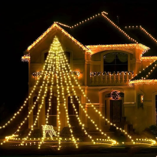 Waterproof String Light Solar Christmas Decorations 2M Led Waterfall Tree Fairy LampCamping Holiday Lights