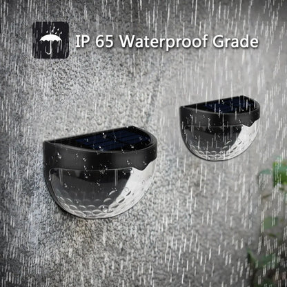 2pcs 6LED Solar Staircase Lights Waterproof Night Wall Lights Balcony Garden for Outdoor Courtyard Decoration Street Stair Fence