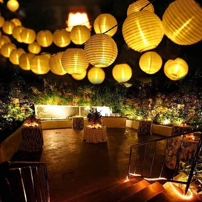 Solar Lantern String Lights Waterproof Outdoor LED Garland Fairy Light Patio Garden Decoration Light for Christmas Wedding Party
