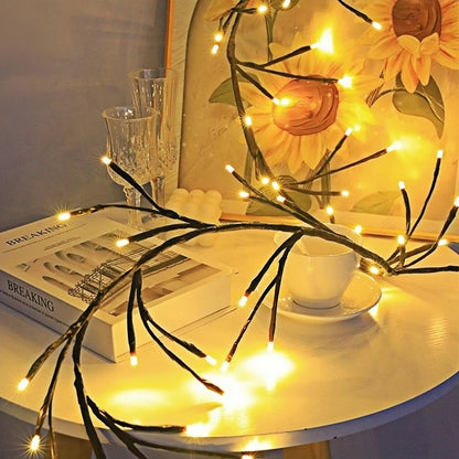 72/96Led Lights,8Moeds Remote Control USB Powered Bendable Willow Vine Light, For Wall Home Decor Indoor Outdoor Night Lights