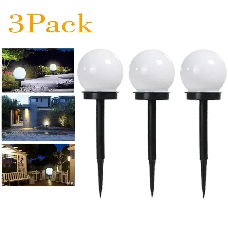 1/3/9PC Solar Powered LED Bulb Lamp Energy Light Waterproof Outdoor Garden Light Street Solar Panel Ball Lights Lawn Yard Lamp