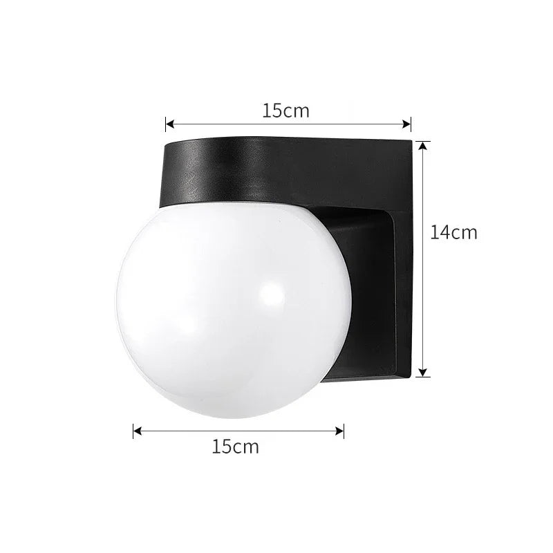 LED Outdoor Waterproof  PC Wall Lamp IP55 Wall Light Porch Garden Light Indoor Home Bedroom Living Room Decoration Lighting Lamp