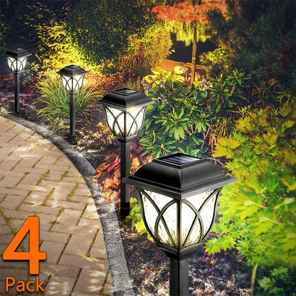 Led Solar Lawn Lights Outdoor Waterproof Warm Light Garden Decoration Lamp For Walkway Path Villa Yard Driveway