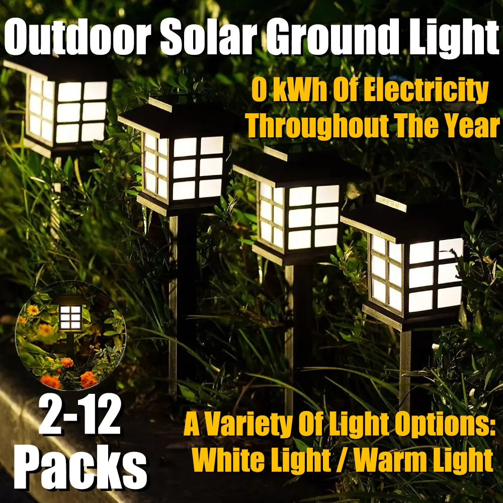 Outdoor Waterproof Solar Lights LED Solar Garden Lighting Courtyard Lawn Decorative Light Landscape Flower Pot Corridor Lantern