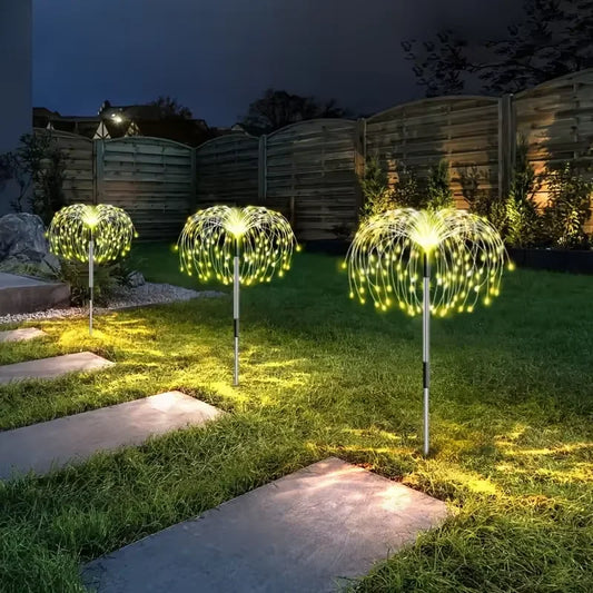 Outdoor LED Solar Firework Lights Garden Decoration Fairy Lights Waterproof Dandelion Lawn Lamp for Garden Landscape Lawn Decor