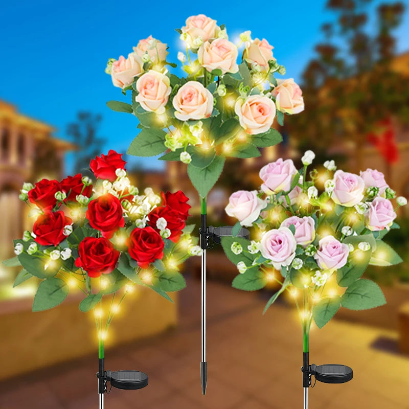 Bouquet Garden Lawn Yard Decoration Path Decor  Home Decoration Accessories Fake Plants Plant Pot Artificial Flowers Outdoor