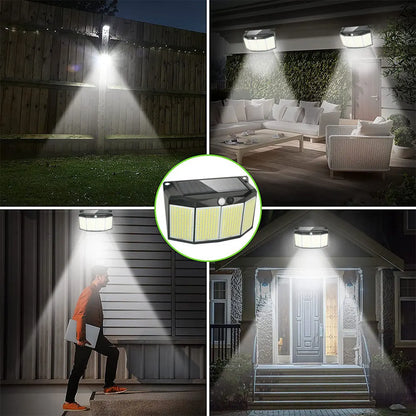 3 Modes Solar Lamp Outdoor Waterproof with Motion Sensor Flood light 576 LED Solar Lights for Garden Patio Garage Wall Lamps