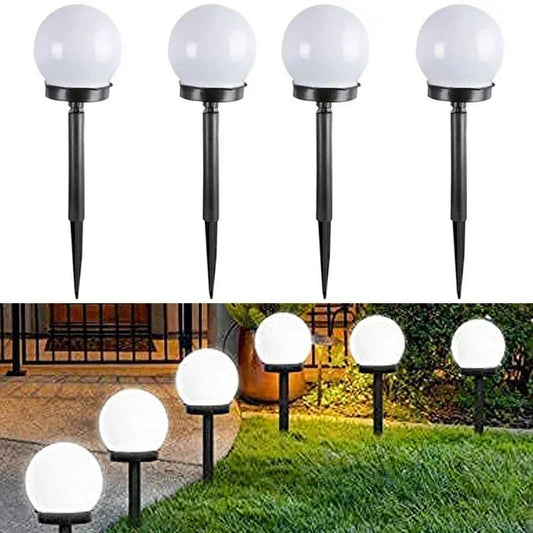 3pcs Solar Powered LED Bulb Lamp Energy Light Waterproof Outdoor Garden Light Street Solar Panel Ball Lights Lawn Yard Lamp