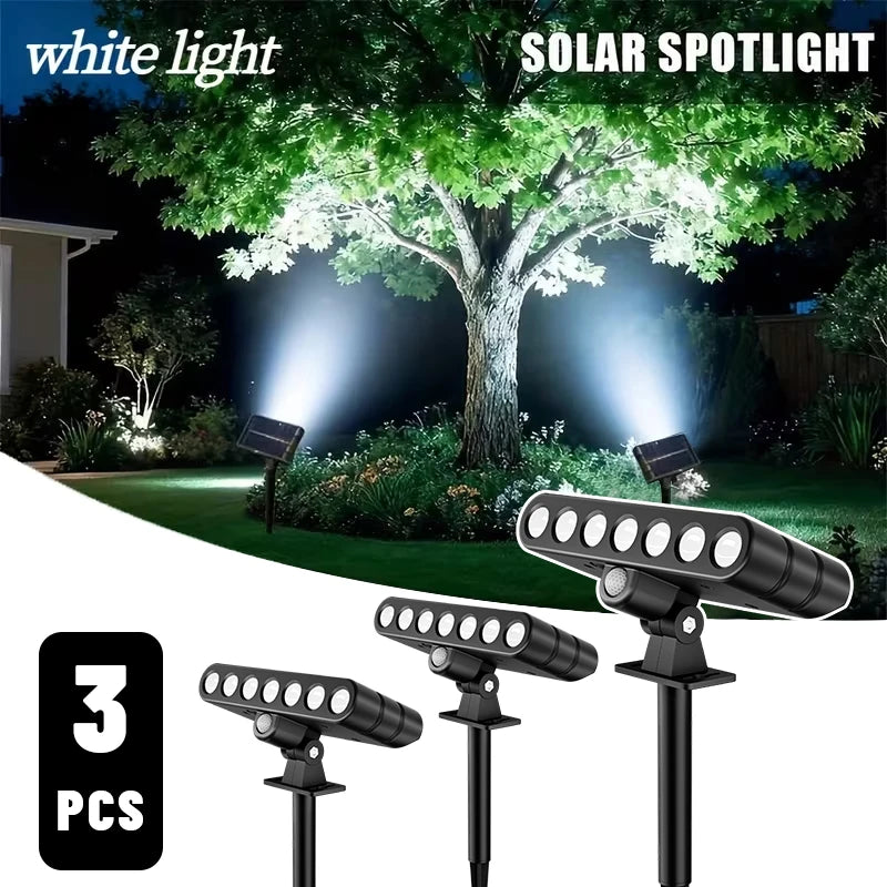 1/3 Pcs Solar Outdoor Spotlights Lawn Flag Lights Landscape LED Ground Lights Suitable For Gardens Trees And Courtyards Pathway