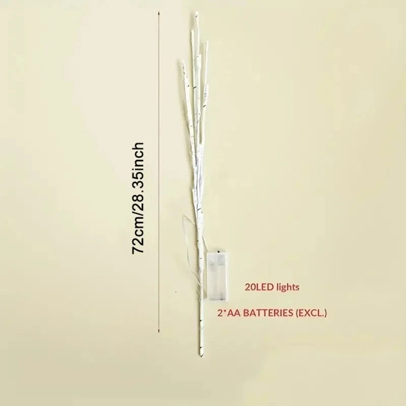 1 PC White Birch Branch Light LED Festive Lights Battery Operated for Christmas Party Wedding Decoration Twig Outdoor Lights