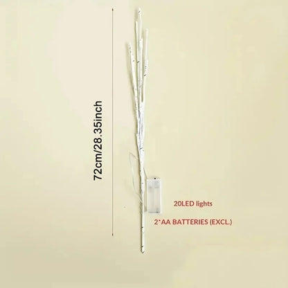 1 PC White Birch Branch Light LED Festive Lights Battery Operated for Christmas Party Wedding Decoration Twig Outdoor Lights