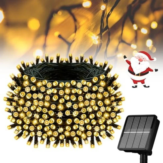 Outdoor Solar String Fairy Light Waterproof Garland Large Solar Panel Fast Charge Lamp for Chritmas Party Garden Decor