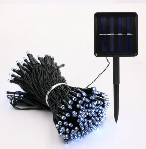 LED Outdoor Led Solar String Lights Fairy Light Solar Powered Garland Lights 8 Mode Garden Wedding Decoration Waterproof