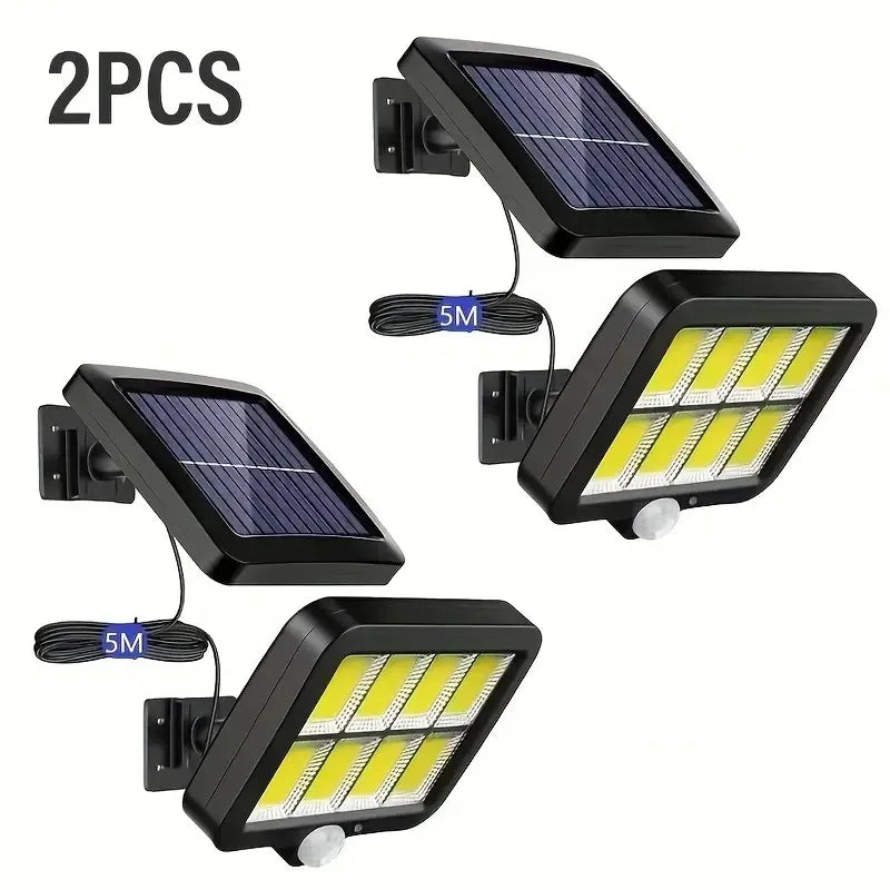 LED Solar Light for Outdoor Garden 3 Modes 160 COB Solar Wall Lamp Floodlight Waterproof  Stairs Solar Wall Lamp Remote Control