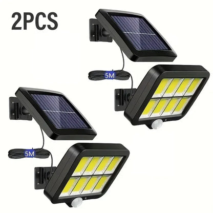 LED Solar Light for Outdoor Garden 3 Modes 160 COB Solar Wall Lamp Floodlight Waterproof  Stairs Solar Wall Lamp Remote Control