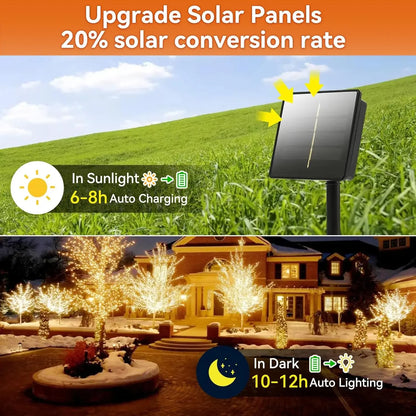 ED solar full sky star light string outdoor waterproof camping courtyard light holiday decoration light Party Home Decoration