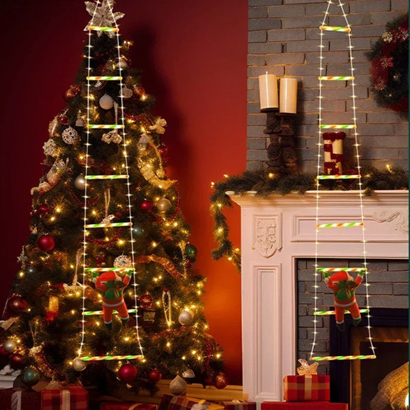 3M Santa Claus Climbing Ladder String Lights USB 8 Modes LED Lamp Christmas Decoration for Garden Cristmas Tree New Year Gift