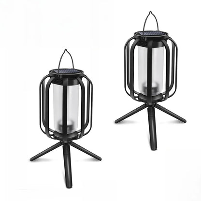 Solar Lanterns Outdoor Hanging Lights Waterproof 2 Charging Way Solar Flame Light for Outside Decorative Lantern for Christmas