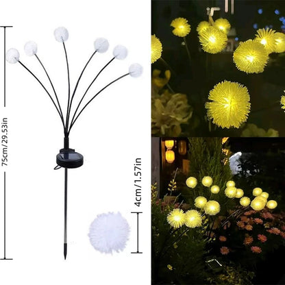 1PC Solar Dandelion Garden Light LED Lawn Lamp Outdoor Waterproof Landscape Lighting For Villa,Yard,Pathway,Balcony,Park