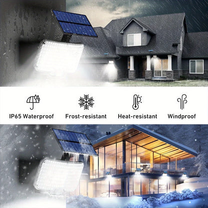 234-LED Solar Security Light Motion IR Sensors & IP65 Weatherproof Auto Dusk-to-Dawn for Garages Garden Parties & Emergency