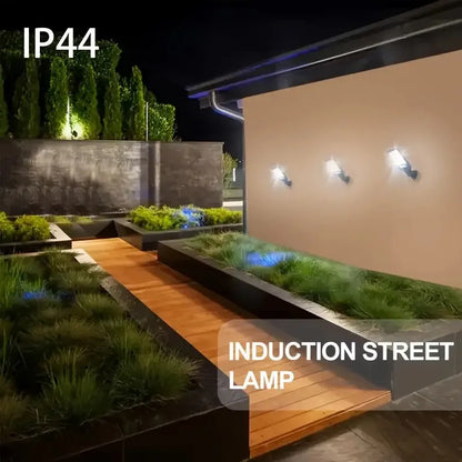 LED Commercial Street Solar Wall Lights Adjustable Angle IR Sensor Floodlight for Patios Gardens Street Fences Gazebos and Decks