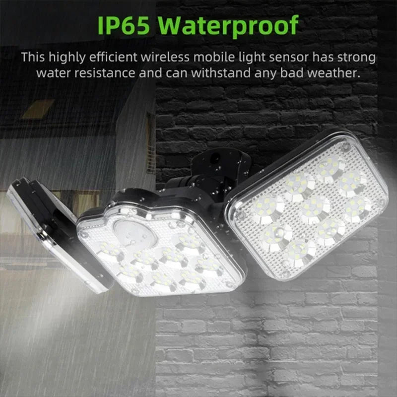 Solar Wall Light 138LED Motion Sensor Lights 3 Modes Waterproof Street Lamp Outdoor Lamps