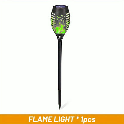 12LED Solar Flame Halloween Exclusive Torch Light Flickering Lamp Waterproof Garden Decoration Outdoor Lawn Path Yard Floor Lamp