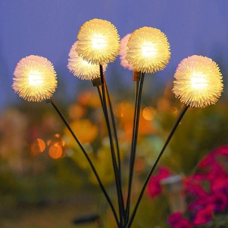 1PC Solar Dandelion Garden Light LED Lawn Lamp Outdoor Waterproof Landscape Lighting For Villa,Yard,Pathway,Balcony,Park