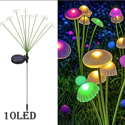 Solar Light Outdoor Garden Waterproof, Mushroom Firefly Lights, Swaying Lamp for Pathway, Yard, Patio Decoration