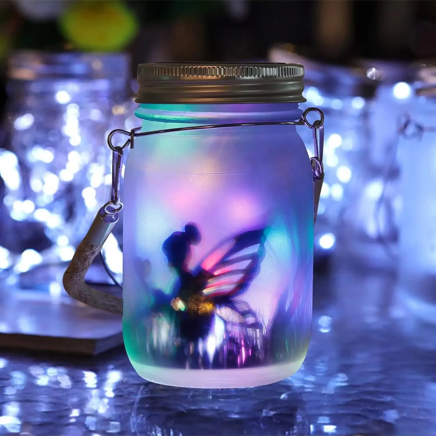 Solar Mason Jar Light Solar Lantern Fairy Lights Waterproof IP65 Hanging Standing Solar Lamp Garden Ornament for Patio Lawn