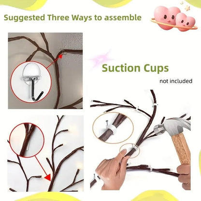 1PC 96LEDs Solar Willow Vine Lights,DIY Outdoor Waterproof String Lights,Wall Lamps For Garden,Porch,Shop,Terrace,Pathway Decor