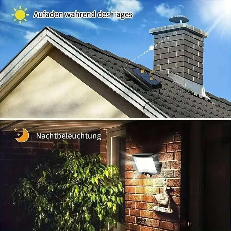 LED Solar Light for Outdoor Garden 3 Modes 160 COB Solar Wall Lamp Floodlight Waterproof  Stairs Solar Wall Lamp Remote Control