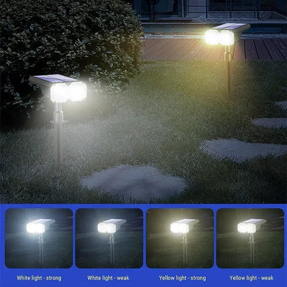 RGB Solar Spot Light 18 LED Outdoor Waterproof Color Changing Multicolor Pathway Patio Gate Fence USB/Solar Landscape Spotlight