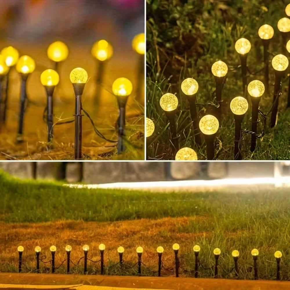 Solar Lights Outdoor Crystal ball Underground Lamp 8 Modes Spotlight Buried Solar Light for Home Garden Lawn Yard Decoration