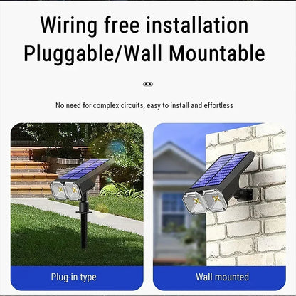 RGB Solar Spot Light 18 LED Outdoor Waterproof Color Changing Multicolor Pathway Patio Gate Fence USB/Solar Landscape Spotlight