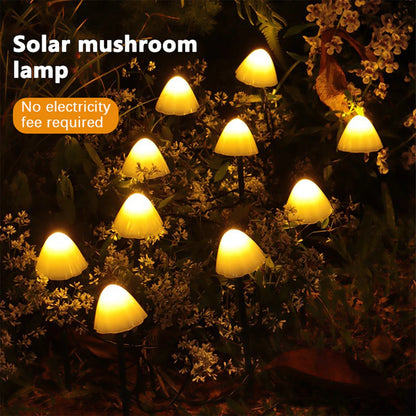 Mushroom Solar Lights Solar Powered Walkway Outdoor Waterproof Street Light Yard Stake Landscape String Led Pathway Patio Ground