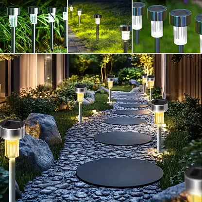 10pcs Solar Lawn Lights IP44 Waterproof Outdoor Garden Lighting for Halloween Christmas Party Yard Patio Pathway Landscape Decor