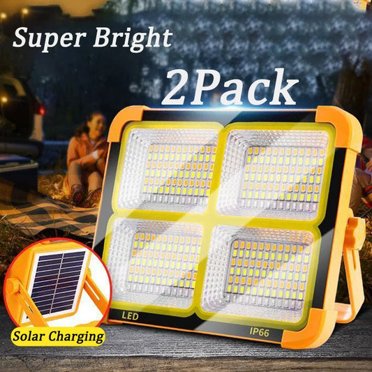 NEW LED Solar Floodlight USB Rechargeable Emergency Camping Lantern Waterproof Outdoor Portable Searchlight Spotlight Flood Lamp